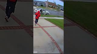 Red Jacket Man Steals Amazon Package  Caught on CCTV Camera [upl. by Melisandra]