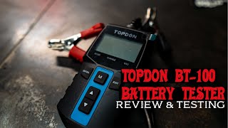 TopDon BT100 12v Battery Tester Review [upl. by Silvester]