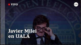 EN VIVO Habla Javier Milei en las oficinas de UALÁ [upl. by Ardiek]