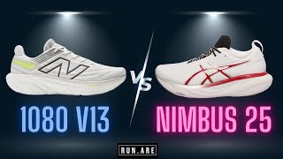 New Balance 1080 v13 v ASICS Nimbus 25 Which shoe wins the comfort crown [upl. by Aennyl]