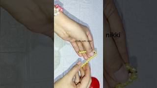 Diy pearl alphabet keychain  alphabet keyring keychain craft craftswithnikki viral [upl. by Massarelli841]