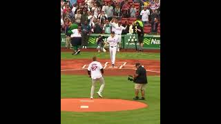 Rob Gronkowski spikes First Pitch shorts [upl. by Nora609]