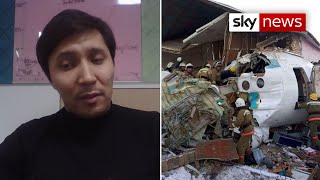 Kazakhstan plane crash survivor aircraft crushed like a tin can [upl. by Allemac112]