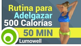 Rutina de Ejercicios para Adelgazar  Quemar Grasa en Casa  500 Calorías [upl. by Aehtla263]