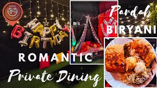 Haazir  Romantic Private Dining Rs1500 Per Couple  Best Pardah Biryani in Kolkata [upl. by Trevor884]