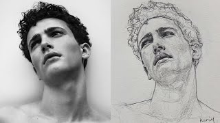 Perfecting Portrait Drawings with Loomis method StepbyStep Tutorial for Beginners [upl. by Zacherie]