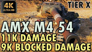 AMX M4 54 WoT  11K Damage  9K Blocked [upl. by Sankaran]