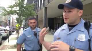 DC police officers attempt to prevent arrest from being videotaped [upl. by Leahcimauhsoj]