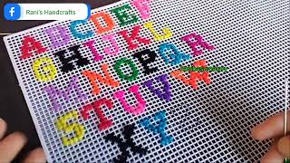 Alphabet cross stitch designPlastic canvasNetAlphabets akhaijng hebbai [upl. by Katz]