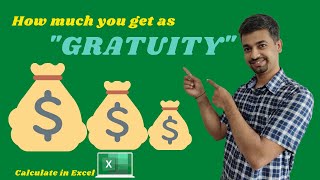 Gratuity l Gratuity Calcultion  Calculation in MS Excel [upl. by Nirhtak]