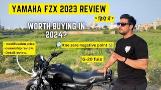 Yamaha FZX 2023 First Detail Review  Modification price revealed  Great road presence  Hindi [upl. by Timoteo]