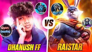 🥵💥Dhanush FF Gamer VS ⚡Raistar 🔥Gyan Gaming Squad VS Squad😍RaiStarGyanGamingDhanush FF Gamer [upl. by Annavoig]