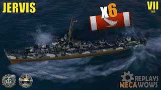 Destroyer Jervis 6 Kills amp 99k Damage  World of Warships Gameplay [upl. by Annaillil214]