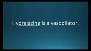 How to pronounce hydralazine Apresoline Memorizing Pharmacology Flashcard [upl. by Birgit]