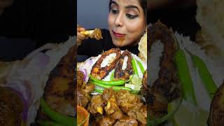 ASMR Eating Spicy Mutton CurryWhole Chicken CurryFish FryRicePoori Big Bites ASMR Eating Mukbang [upl. by Adley]