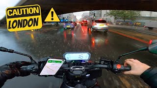 Delivering In HEAVY Rain This Was Scary London Delivery Driver GoPro POV [upl. by Nnaassilem265]