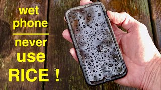 Dry Your Wet Water Damaged Phone ● I Found The Fastest Way  Rice is the Worst [upl. by Siol834]