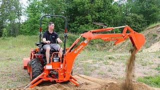 Kubota B2301 TLB Tractor Loader Backhoe  Review and Demonstration [upl. by Aaren912]