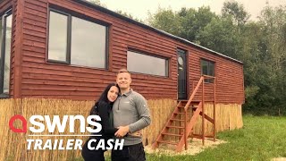 Couple transform 44footlong lorry trailer into lodge  SWNS [upl. by Bonnette]