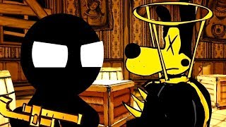 BENDY AND THE INK MACHINE CHAPTER 4 IN A NUTSHELL Stickman vs BATIM Animation [upl. by Cogswell591]