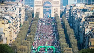 Marathon de Paris 2024  le parcours en vidéo [upl. by Ramal]