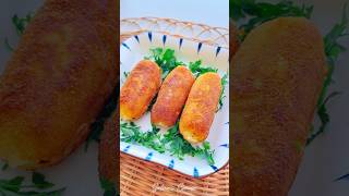 Crunchy Potato Croquettes  بطاطس كروكيت مقرمشة potatoes potatorecipe potatofingers [upl. by Amikahs]