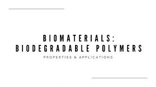 Degradable Polymers in Biomedicine Degrade to Save  A Revolutionary Approach to Healthcare [upl. by Cates]