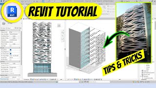 Wavy Facade in Revit Tutorial  Revit Beginner Tutorial [upl. by Melamed]