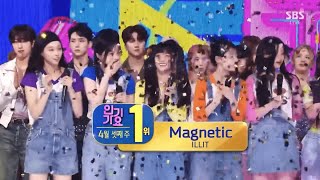 ILLIT 아일릿  Magnetic 8th Win  Speech on SBS Inkigayo 240421 [upl. by Carla]