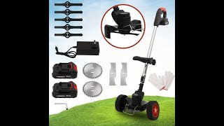 TEMU Cordless Electric Weed Wacker VONEU Review [upl. by Orodisi]