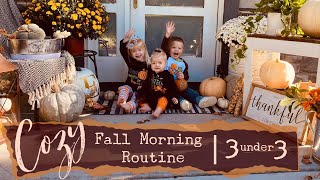 NEW Fall Morning Routine SOLO with 3 Under 3  Devotional for Mom and Kids  Rachel Engelbarts [upl. by Krenn]