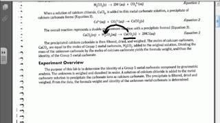 Gravimetric Analysis of a Metal Carbonate Video Instructions xvid [upl. by Hollister]