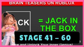 Brain Teasers on roblox decode Answer Stage 4160 [upl. by Skyler]