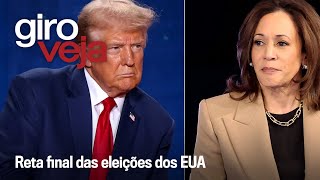 Em disputa acirrada americanos decidem entre Kamala ou Trump  Giro VEJA [upl. by Russom]