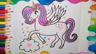 unicorn Drawing easy l unicorn Drawing easy cute step by step [upl. by Bartolomeo]