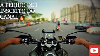 Motovlog  Motociclista irresponsável na troca de faixa [upl. by Aleacin]