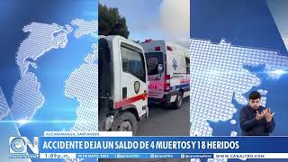 Esto es lo que se sabe sobre el accidente en la vía Bogotá  Bucaramanga [upl. by Ahseined]