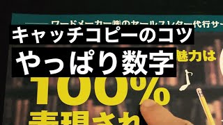 チラシのキャッチコピーを作るときのコツ【数字】 [upl. by Ydneh]