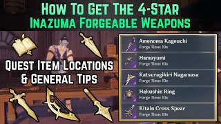 How to get the 4Star Inazuma Forgeable Weapons Northlander Billet Weapons  Genshin Impact Guide [upl. by Pritchett]