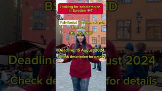 Fully funded scholarships in Stockholm Sweden 🇸🇪  BS MS PHD diamondstar sweden scholarship [upl. by Areek]