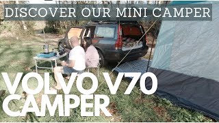 How to make a VOLVO V70 camper  watch this to see our settings and enjoy a night in camping with us [upl. by Eenram685]