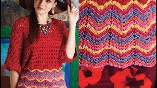 23 DolmanSleeve Top Vogue Knitting Crochet 2014 [upl. by Ztnarf]