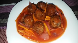 How to cook Sweet and Sour Meatballs  Sweet and Sour sauce [upl. by Nowad]