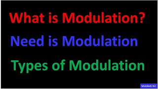 Modulation  What is modulation  need of modulation  types of modulation  communication [upl. by Ainekahs]