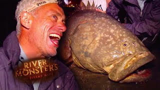 quotIve Never Seen Anything Like Itquot  Jeremy Catches ENORMOUS Grouper  GROUPER  River Monsters [upl. by Daraj348]