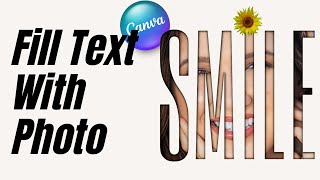 Fill text with Photo  Canva Tutorial Insert Photo to Text Typography Effect [upl. by Stalder]