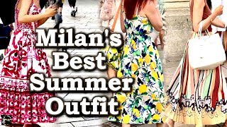 Milan’s Best Summer Outfit  2024 Summer Italian Fashionable Outfit amp Stylish Looks [upl. by Wynny]