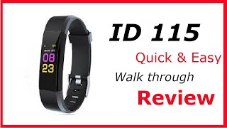 ID115 PlusFit TrackerSmart BraceletQuick Review of FunctionsAffordable [upl. by Farland932]