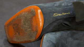 Half Sole Vibram for “Santoni” Boots [upl. by Eissehc]