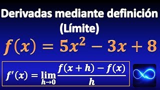 08 Derivada usando definición como límite [upl. by Rissa]